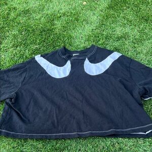 Nike Black Tee with White Logo Tag women’s size XL 100% cotton
